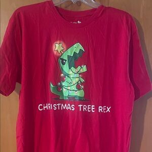 Red Christmas Tree Rex T-Shirt